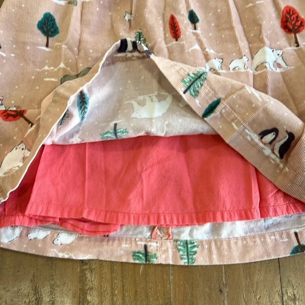 Baby Boden winter animal corduroy dress
